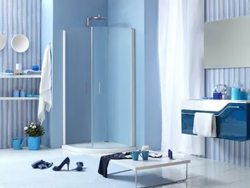 WEB 1.0 R2B - Corner shower cabin with hinged door by MEGIUS - view 2
