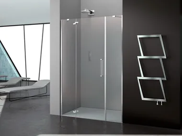 PRISMA 2.0 - Niche glass shower cabin with hinged door by MEGIUS - view 2