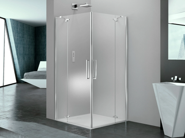 PRISMA 2.0 - Square glass shower cabin with hinged door by MEGIUS - view 2