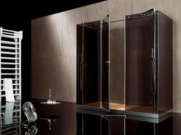 FILODOCCIA - 2 places glass shower cabin with hinged door by MEGIUS - view 2