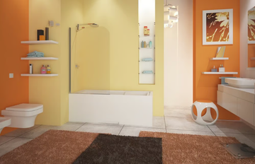 WEB 4.0 - Glass bathtub wall panel by MEGIUS - view 2