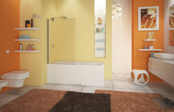 WEB 4.0 - Glass bathtub wall panel by MEGIUS - view 3