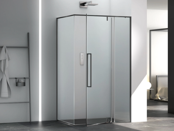 ZEN - Corner glass shower cabin with pivot door by MEGIUS - view 3