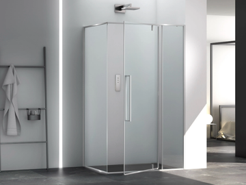 ZEN - Corner glass shower cabin with pivot door by MEGIUS - view 2