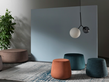 EIRENE - Round fabric pouf by MEMEDESIGN - view 3