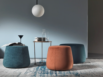 EIRENE - Round fabric pouf by MEMEDESIGN - view 2