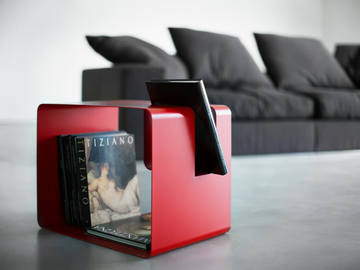LIBRIS - Metal coffee table with integrated magazine rack by MEMEDESIGN - view 2