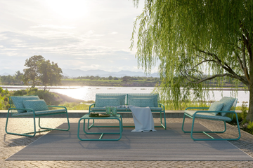 LOLITA - 2 seater metal garden sofa by MEMEDESIGN - view 3