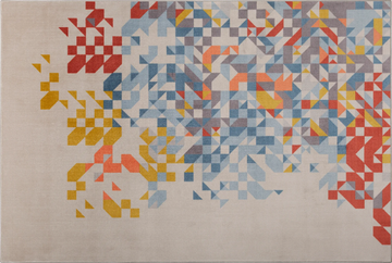 SAPORE DI MARE - Rectangular velvet rug with geometric shapes by MEMEDESIGN - view 3