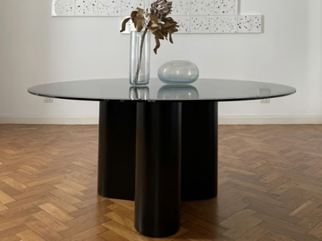 GIORGIA - Round glass table and lacquered base by MG12 - view 2