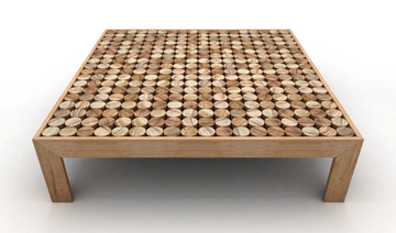 SOFIA - Low square wooden coffee table by MG12 - view 3