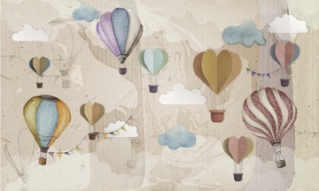 MONGOLFIERA - Motif nonwoven kids wallpaper by MILLE997 - view 3