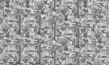 BLACK&WHITE - Panoramic wallpaper with floral pattern by MILLE997 - view 3
