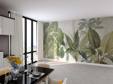 JUNGLYS - Panoramic wallpaper with floral pattern by MILLE997 - view 2