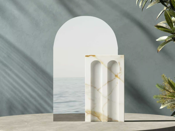 SINFONIA 1B - Ornament in marble and mirrored glass by MILLE997 - view 2