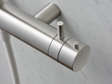 CORSIVO 11TH22-55100-0200-G6F - Wall-mounted thermostatic stainless steel shower panel with hand shower by MINA - view 3