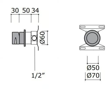 GIOTTO 7450 - Single handle 1 hole stainless steel shower mixer by MINA - view 3