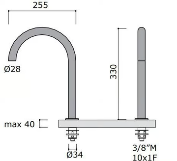 GIOTTO G2610 - Deck-mounted stainless steel sink spout by MINA - view 3