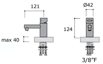 GIOTTO MI7150 - 1 hole stainless steel washbasin mixer by MINA - view 3