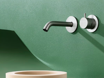 IVI 81816 - Wall-mounted stainless steel washbasin mixer by MINA - view 2