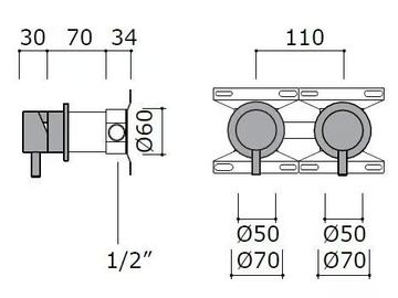 STIRIANA 6900 - Stainless steel shower mixer by MINA - view 3