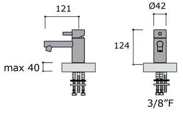 STIRIANA MI2251 - 1 hole stainless steel washbasin mixer by MINA - view 3