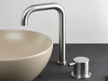 DIMENSIONE74 61734 - 2 hole countertop stainless steel washbasin mixer by MINA - view 2