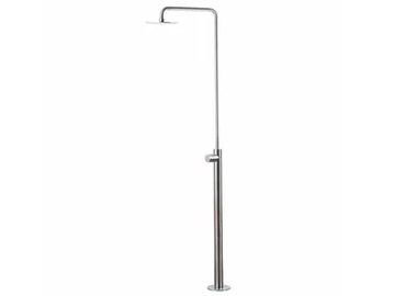 GIOTTO 70801T - Floor standing stainless steel shower panel with overhead shower by MINA - view 2