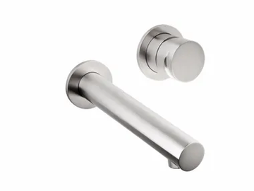 GIOTTO G - 2 hole wall-mounted single handle stainless steel washbasin mixer by MINA - view 2
