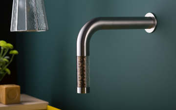 REVITRUM 12551 - Wall-mounted Glass and Stainless Steel sink spout by MINA - view 3