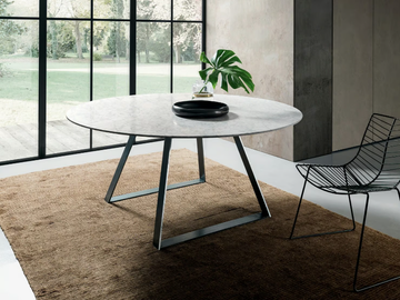 BLADE - Round porcelain stoneware dining table by MODULNOVA - view 2