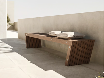 XY - Solid wood garden bench by MODULNOVA - view 2