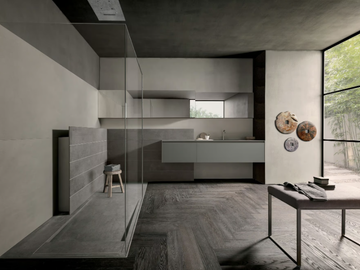 SKILL - Porcelain stoneware bathroom furniture set by MODULNOVA - view 2