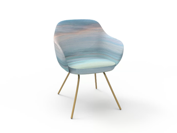 EYRE SED02 - Upholstered fabric chair with armrests by MOMENTI - view 2