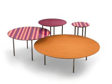 HOLMES T-32-52-72-102 - Round metal coffee table by MOMENTI - view 2