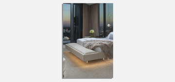 GRAN HEAVEN - Nabuk king size bed with high headboard by MORADA - view 3