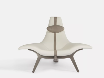 MAN-T - Leather armchair with headrest by MORADA - view 3