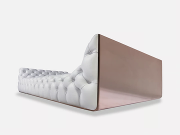 NUBE ROYAL - Tufted upholstered leather day bed by MORADA - view 3