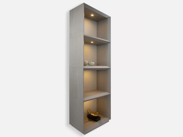 CUBOS - Open modular wooden bookcase with built-in lights by MORADA - view 2