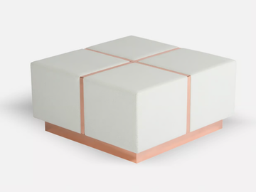 DONO - Square leather coffee table by MORADA - view 2