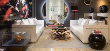 DRUM - Low wooden and resin side table by MORADA - view 3