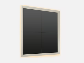 MARCO - Freestanding square framed oak mirror by MORADA - view 2