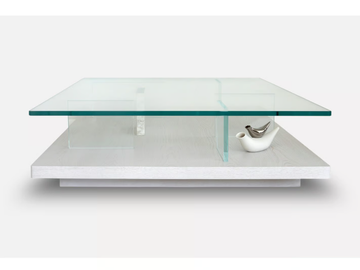 PURO - Rectangular wood and glass coffee table by MORADA - view 3