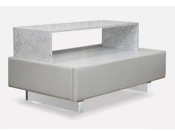 RIALTO - Rectangular leather bedside table with drawers by MORADA - view 2