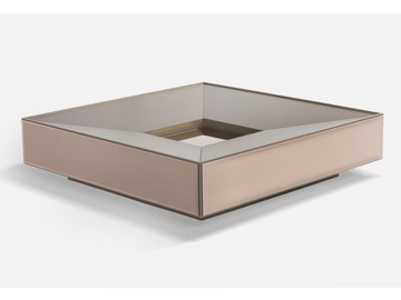 SCRIGNO - Low glass coffee table with storage space by MORADA - view 2