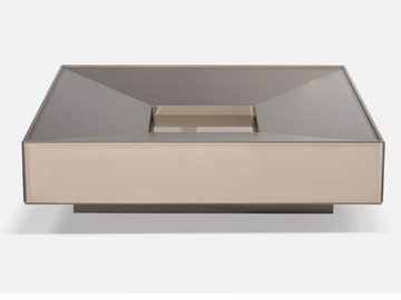 SCRIGNO - Low glass coffee table with storage space by MORADA - view 3