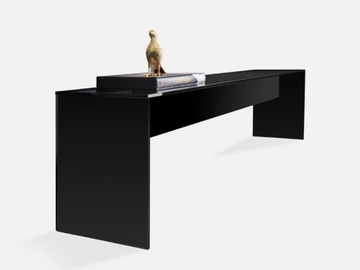 SKY - Rectangular glass console table by MORADA - view 3