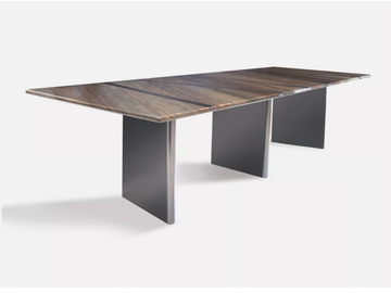 TRILOGY - Rectangular marble and metal dining table by MORADA - view 2
