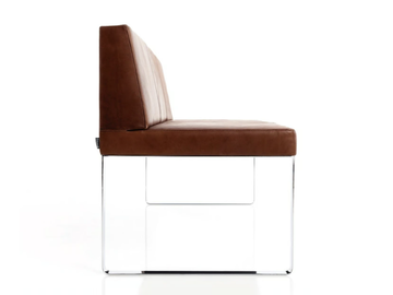 BOP - Leather bench with back by MORE - view 3