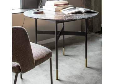 HARRI - Round Nero Marquina marble table by MORE - view 2